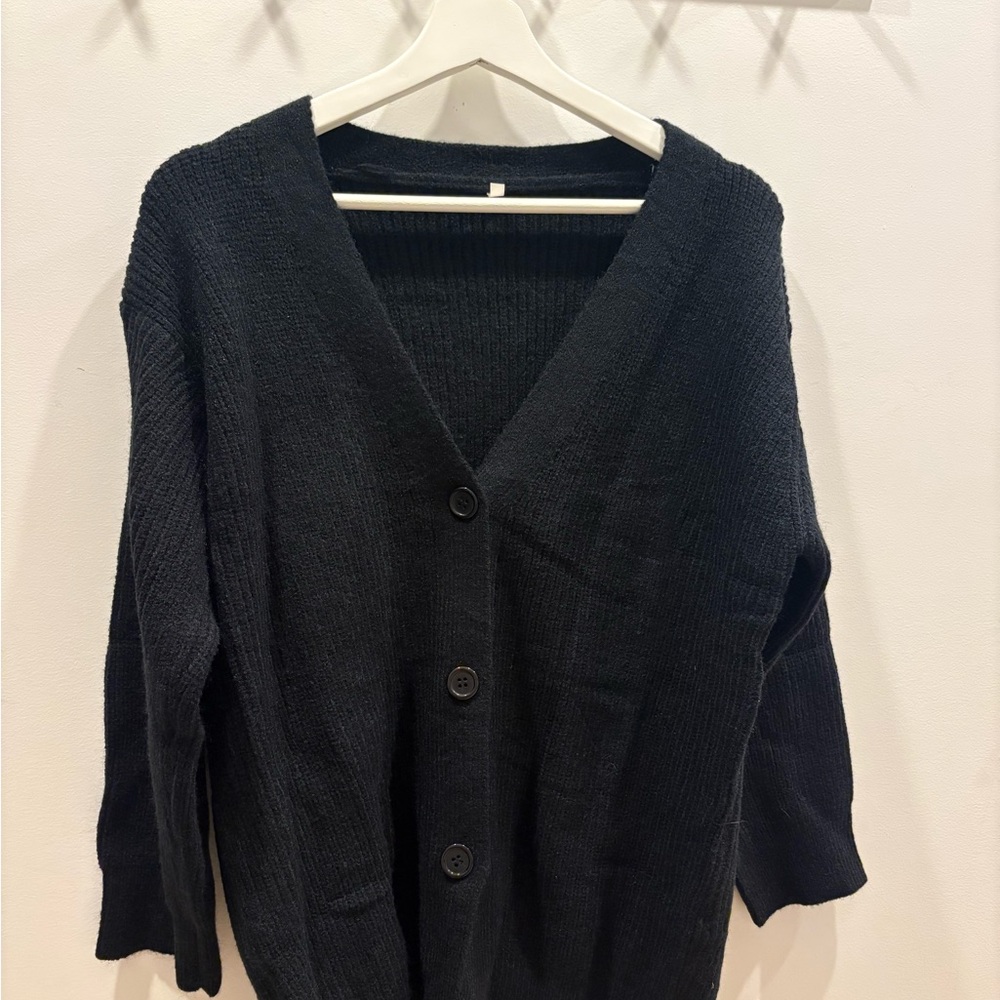 Classic Black Women's Cardigan Sweater